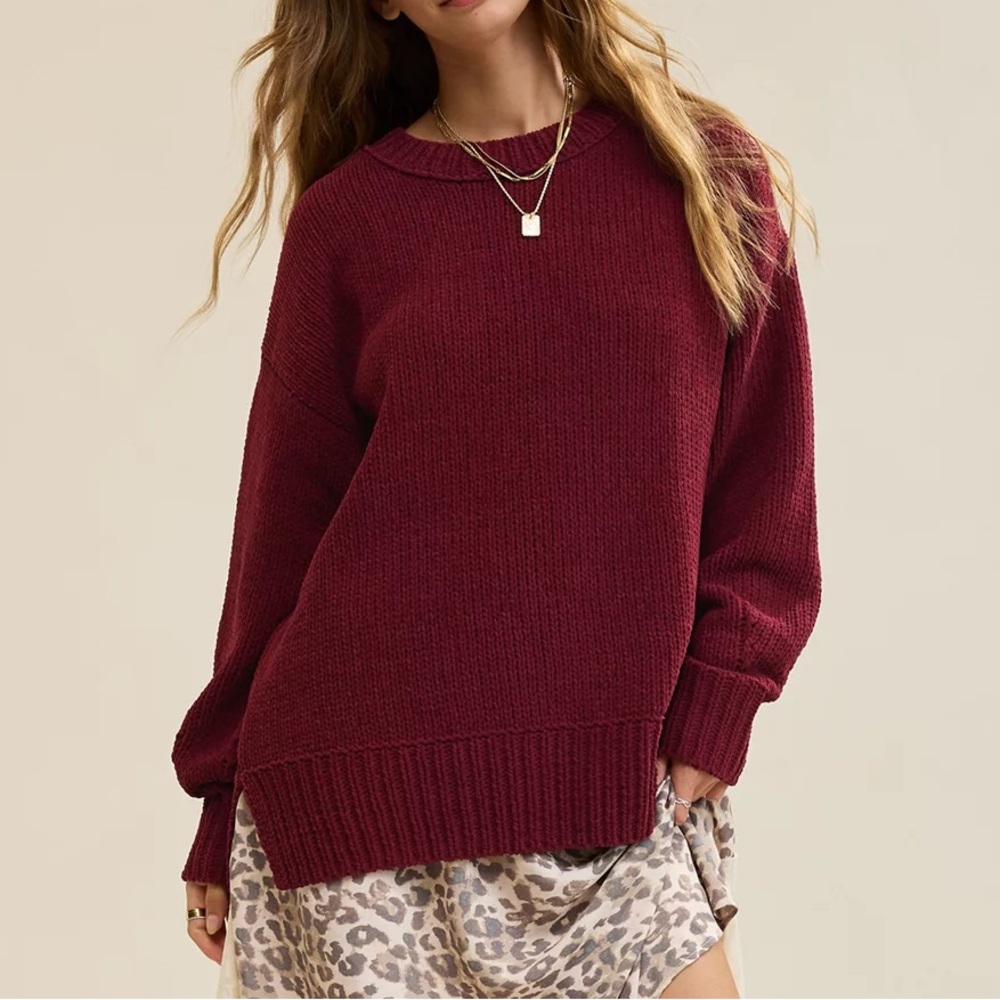 NWOT Aerie Like Candy Crew Knit Sweater Size Medium M Oversized